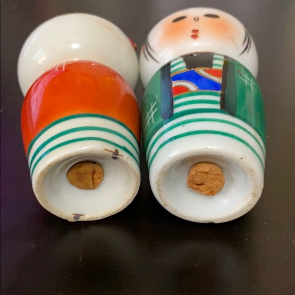 Vintage Kokeshi Doll Ceramic S/P Shakers - Picture 2 of 5